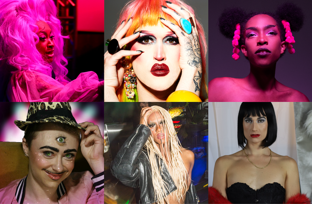 Six portraits of 6 different drag artists.